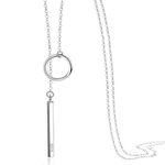 Perfect 4U Round Long Necklace 925 Sterling Silver Chain for Women Handcrafted Jewelry 16" - 30", 标准纯银