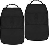 Zsanhua Car Seat Kick Mats, 2 Packs Anti-Dirty Car Back Seat for Kids with Adjustable Strap, Car Seat Protector Cover with 2 Mesh Pockets for Protection of Your Car from Stain, Mud, Scratches