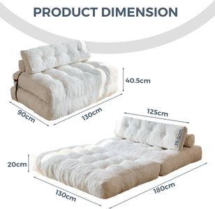 MAXYOYO Folding Sofa Bed – Navy Single Sleeper Chair