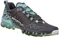 La Sportiva Womens Bushido II GTX Trail Running Shoes, Carbon/Mist, 8