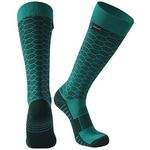 RANDY SUN Waterproof Breathable Long Socks, Unisex Cold Weather Winter Warm Dry Outdoor Hiking Skiing Cycling Running Trekking Rowing Knee Length Socks,Ocean S