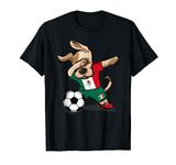 Funny Dabbing Dog Boy Mexico Soccer Jersey Mexican Football T-Shirt