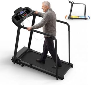 Lastforever Walking Treadmills with Extended Handrails, 2.5HP Quiet Motor, Heart Rate Monitor, 310 lbs Capacity, Treadmill for Seniors, Recovery & Home Jogging (XL/Running Belt15.5'' Wide/6Mph)