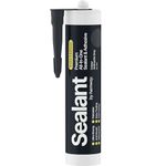 Anthracite Grey 300ml Hybrid Polymer Sealant Adhesive Kitchen Bathroom Sanitary Anti-Mould Easy Tool Odourless Paintable Fast Grab No Shrink Worktop Tile Bath Shower Toilet Waterproof Cure - 1 Pack