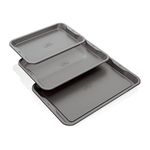 Ninja B32002C Foodi NeverStick Premium 2-Piece Baking Sheet Set, 9x13” & 11x17”, Grey