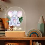 Personalized Night Light for Kids Custom Name Night Light Personalized for Kids Baby Night Lamp, Custom Engraved Acrylic LED Light with Wood Base for Nursery Bedroom Decor Light, Birthday Gift for Boy and Girl.