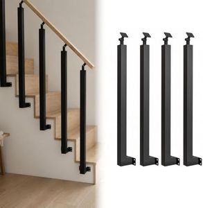Side Mount Stair Railing Post 35.4in 4-Pack