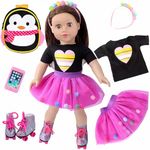 ZITA ELEMENT 18 Inch American Doll Clothes and Accessories Doll Travel Skating Sport Playset Doll Outdoor Sport Accessories (Not Include Doll)