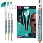 Target Darts Unisex 90% Target Darts Rob Cross Gen 2 23G 90 Tungsten Swiss Point Steel Tip Darts Set, Silver, Aqua and White, 23G UK