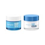 Neutrogena Hydro Boost Day and Night Hydration Regime Set for Dry Skin, Water Gel Moisturiser and Sleeping Cream, Purified With Hyaluronic Acid, Developed with Dermatologists, 25 ml (Pack of 2)