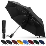 TechRise Umbrella, Compact Strong Windproof Automatic Umbrellas, Folding Lightweight, Portable Travel Golf Umbrella for Rain, One Button Auto Open and Close