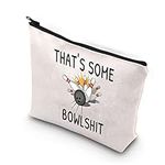 Bowling Ball Gifts Bowling Lover Gifts Bowling Makeup Bag That's Some Bowlshit Bowler Makeup Bag for Bowling Team Bowling Coach Player Gifts (Some Bowl CA)