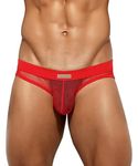 Arjen Kroos Men's Sexy Low Rise Underwear Breathable Mesh Briefs