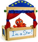 Excellerations Tabletop Dramatic Play Puppet Theater with Dry Erase Panel and Curtains, Pretend Play, Educational Toy, Preschool