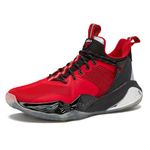 AND1 Attack 3.0 Mens Basketball Shoes Men, Court Sneakers for Men or Women, Sizes 7 to 16 - Black, Blue, Red, Silver, or Green, Red, 13 Women/11.5 Men