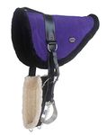 CHALLENGER Horse Western Fleece Padded Bareback Saddle Pad Purple w/Cinch Stirrups 39158