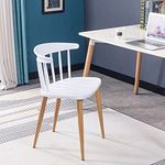 Bhumika Overseas Scandinavian Stylish and Modern Furniture Plastic Dining Chairs for Cafeteria Seating, Side Chair, Kitchen, Restaurant, Hotel in White Color