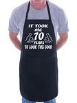 Print4U 70th Birthday It Took 70 Years BBQ Cooking Funny Novelty Apron Black