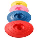 Silicone Cup Covers (Set of 4) ， Multicolored Silicone Lids for Mugs, Cups, Tea Pots,Flexible Mug Covers，Hot Cup Lids for Coffee & Tea