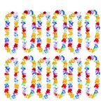 12 Pcs Hawaiian Garlands, Luau Aloha Flower Lei Perfect Hawaiian Fancy Dress,Beach Theme Party Supplies,Tropical Decorative Favours, Hawaiian Theme Pool Party Decorations Accessories for Adults Kids