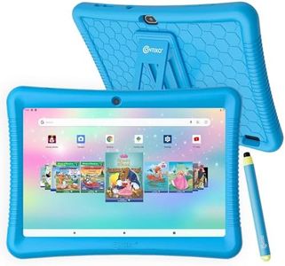 Contixo 10" Android Kids Tablet 64GB, includes 80+ Disney Storybooks & Stickers (Value $350), Kid-Proof Case with Kickstand & Stylus, (2023 Model) - Blue