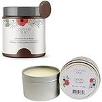 Chalk Style Paint + Furniture Wax Bundle - for Furniture, Home Decor, Crafts (Color: Leather Bound [4 oz] - Chocolate Brown)