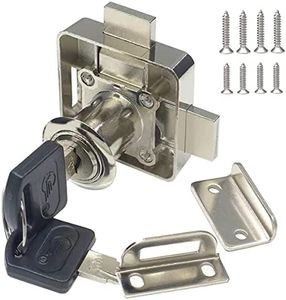Double Door Lock Cabinet Drawer Lock Safety Cabinet Lock Double Deadbolt-to-Door Lock [Installed on The Left Side Door]. Drilling Diameter 3/4"/19mm for (3/5"-/15mm-7/8"-/22mm ) Door Panels