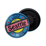 dhcrafts Fridge Magnet Multicolor I Love Seattle Glossy Finish Design Pack of 1 (58mm)