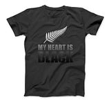 Mens New Zealand Designed Rugby T Shirt for Rugby Dads T-Shirt Sweatshirt Hoodie Tanktop for Men Women Kids Black