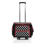 Prym 612630 Sewing machine Trolley Polka Dots, Black/Red/White, 44 x 22 x 36 cm