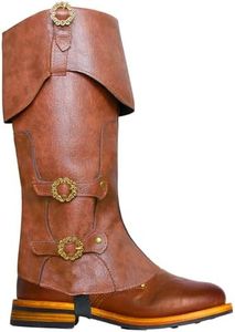 Medieval Pirate Boot Covers Mens - Renaissance Cosplay Costume Accessories