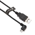 Keple TomTom Charger Cable Charging In Car Compatible with Go 40, 50, 60, 400, 500, 510, 520, 530, 600, 610, 620, 820 Live, 5000, 5100, 5200, 6000 | START 20/25 / 40/42 Right Angle Micro USB (1m)