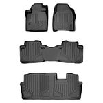 MAXLINER A0036/B0036/C0036 Floor Mats for Honda Pilot, 2009-2015, 3 Row Set, Black