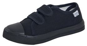 ScruffyTed Kids Canvas Pumps Black UK Child 10