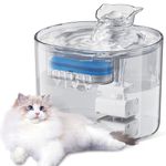 The Fellie Cat Water Fountain, 2.2L Cat Water Fountain for Drinking, Triple Layer Filtration, Super Silent Water Dispenser, Faucet Cat Drinking Fountain, Suitable for Cats and Dogs