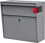 Mail Boss 7161 Metro Locking Wall Mount Mailbox, Granite