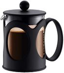 Bodum 10683-01 Kenya French Press Coffee Maker, Borosilicate Glass - 4-Cup (0.5 L), Black