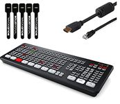 Blackmagic Design ATEM Mini Extreme ISO HDMI Live Stream Switcher Bundle with 6’ HDMI Cable, 7’ Cat5e Cable, and 5-Pack of SolidSignal Cable Ties (SWATEMMINICEXTISO)