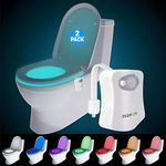 2-Pack Original Toilet Night Light Gadget, Fun Bathroom Lighting Add on Glow Bowl Seat, Motion Sensor Activated LED 9 Color Modes - Weird Novelty Funny Birthday Gag Gifts for Adults, Kids & Toddlers