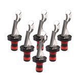 Wine Bottle Stoppers 6PCS,Lever Arm Bottle Stoppers Champagne Stopper Reusable Bottle Saver Sealer for Wine Corks Champagne Prosecco Beer Spirits Collection