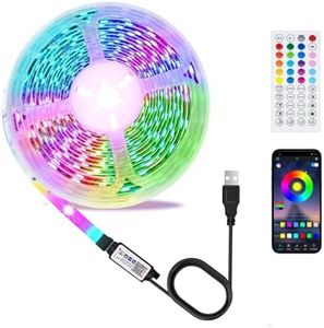 LED TV Backlights, USB 3 m TV LED Lights for 32-60 inch TV Behind Lighting with Smart APP and Remote Control Bluetooth RGB LED Strip Lights Color Changing Music Sync for Home Christmas Decoration