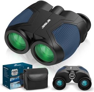 12 x 25 Jumelles Compactes pour Adultes et Enfants, Petites Jumelles avec Vision à Faible Luminosité pour L'observation des Oiseaux, Le Théâtre et Les Concerts, La Chasse et Les Jeux Sportifs