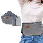 Hot Water Bottle Pouch with Waist Cover with Wearable Belt, Wrap Around Hot Water Bottle PVC Soft Hand Warmer Leakproof Water Bag for Stomach, Period Pain Relief, Back, Tummy and Shoulders