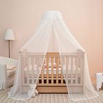 Baby Crib Tent Safety Crib Canopy Cover Pop up Mosquito Net for Kids | Nursery Mesh Crib Net Protects Against Mosquito Bites | Falling Protection|Soft Light Mesh | for Infants & Toddlers (White)