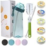 Sports Air Flavour pods Water Bottle Set,650ML Fruit Fragrance Up Drink Bottle with 5 Flavour pods,BPA Free%0 Sugar Sports Water Cup for Fitness Yoga and Outdoor