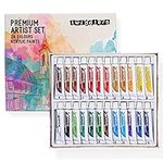 THE TWIDDLERS - 24 Tubes Acrylic Paint Kit for Kids & Adults, 12ml Palette Colours for Arts & Crafts Activities Painting Gift Set