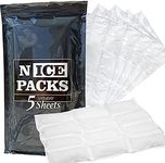 Nice Packs Dry Ice for Coolers – Lunch Box Ice Packs – Dry Ice for Shipping Frozen Food – Ice Packs for Kids Lunch Bags – Reusable Ice Packs – Long Lasting - Flexible