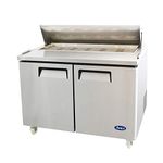 Atosa Sandwich Prep Table 48-Inch Two Door Refrigerator with ProLeveler Stabilizers