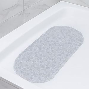Bubbles Non-Slip Oval Bathtub Mat Clear 28 L x 15 W