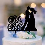 Groom Kissing Bride’S Head Wedding Cake Topper Couple Silhouette Acrylic Cake Topper Custom Date Initials Cake Toppers Mr and Mrs Wedding Cake Topper Engagement Married Cake Toppers